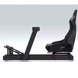 Black Anodized Aluminum Gaming Driving SIM Racing Rig Cockpit