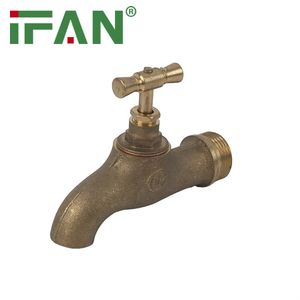 Ifan Factory Outlet Brass Bibcock 1/2" 3/4" Brass Bibcock Tap R01 Lightweight Brass Tap
