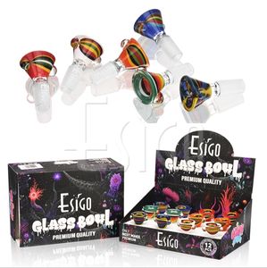 Esigo Premium Colorful Handblown Glass Bowl Slide for Water Pipe Hookah Smoking Accessories Wholesale