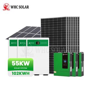WHC Solar Energy Systems 10KW 20KW 30KW Off Grid Hybrid Solar Panel System for Home