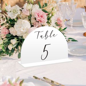 Acrylic Arched Table Numbers 1-20 Stand Wedding Party Decor