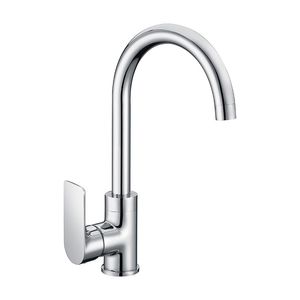 Factory Directly Aqua Gallery Modern Solid Brass Chrome Hot and Cold Kitchen Sink Mounted Brass Kitchen Taps