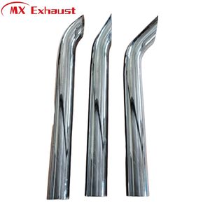 Custom American Universal Curved Aluminized Steel Pipe Exhaust Chrome Stack Pipe 6"-5"*96" for Heavy Duty Truck or Trailer