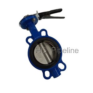 Pn10-Pn16 Ductile Iron Cast Iron Ci Body Hand Wheel Wafer Butterfly Valve
