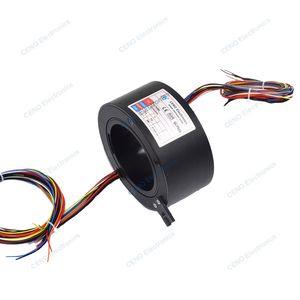 Through Hole Electrical Signal Slip Ring with ID 80mm and Optional Power Rotary Joint