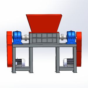 Portable Robust Customized Double-Shaft Electric Tire Crusher for Waste Management