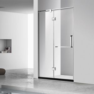 Project Hot Sale Simple Modern Tempered Glass Shower Room with Hinged Door