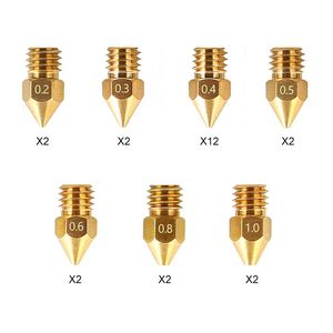 3D Printer Accossories 3D Printer Brass Nozzles Brass Nozzles for 3D Printer