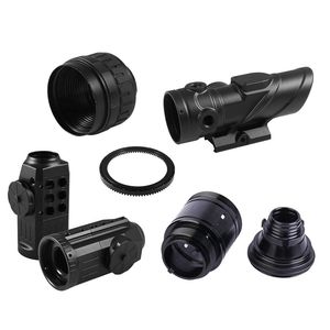 Customized Aluminum Plastic CNC Machined Turning Camera Telescope Photography Sleeve Camera Case Part for Optical