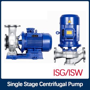 Isg Vertical Single-Stage Centrifugal Pump Pipeline Booster Pump Isw Horizontal Stainless Steel Hot Water Circulating Pump