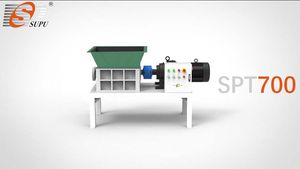 High Efficient Single Shaft Shredder for Plastic Waste Plywood Pallet PP/PE/HDPE/PVC Lump Pipe