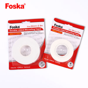 Foska Office Stationery Supplies White Adhesive Roll Double-Side Foam Tape