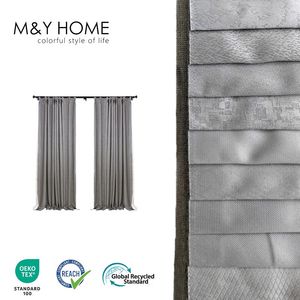 Wholesale 100% Polyester High Shading Solid Color Window Fire Retardant Thermal Insulated Custom Blackout Curtain