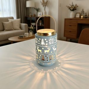 Hangingdecorative Iron LED Lantern Battery Powered Wedding Home Light