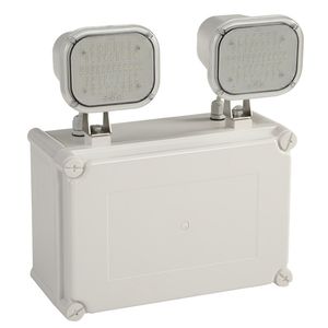 IP65 Battery Powered Rechargeable LED Twin Spot Emergency Light