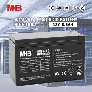 Mhb 12V 6, 5ah Wind Power Solar UPS Sealed Rechargeable Lead Acid Battery