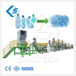 Sinotech Automatic Pet Bottle Waste Flakes Washing Recycling Recycle Equipment Line Plastic Crushing and Washing Machinery with High Output