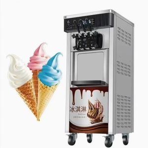Commercial Soft Serve Ice Cream Making Machine with 3 Flavor Ice Cream
