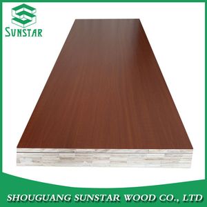 Wood Grain/Solid Color Melamine Faced Block Board for Furniture