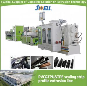 Jwell Automatic Making Machine for PVC/TPU/TPE Sealing Strip Profile Extruder Line Plastic Production Machine