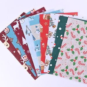 Snowman Pattern Printed Polyester Needle Punched Non Woven Interlining Fabric for Christmas Decoration