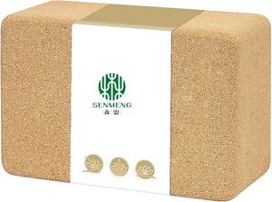 Custom Logo Printed Cork Yoga Blocks Premium Non-Slip Natural Cork Yoga Bricks for Practice