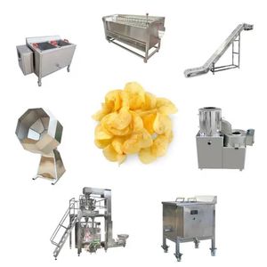 Automatic Cassava Fresh Finger Potato Chips Production Line Frozen French Fries Making Machine