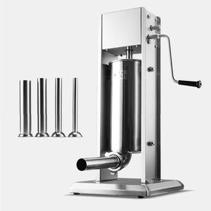Household Appliances Stainless Steel Manual Sausage Filler 3L Banger Making Machine Price with Filling Tubes Meat Mixer for Kitchen Use
