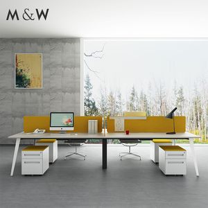 M&W Manufacturer Furniture Panel 4 Person Open Space Office Workstation Desk