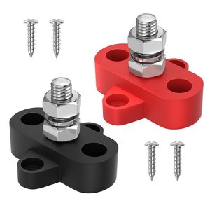 80A 48VDC Single Way M10 3/8" Stud Terminal Blocks Bus Bar for Solar Marine Car Boat
