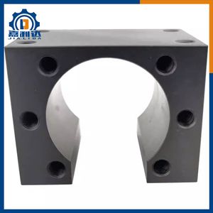 Black Plated Carbon Steel Material Open Type DSG12h 16h 20h 25h 32h 40h 50h Ball Screw Nut Support Seat Housing for Heavy-Duty Nuts