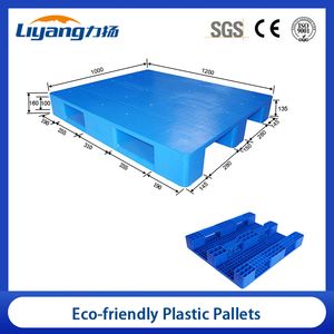 New Design Heavy Duty 1200X1000X160mm Three Runners HDPE Plastic Pallets for Racking System