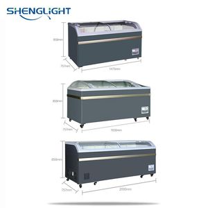 Supermarket Refrigeration Seafood Fish Storage Combined Island Freezer