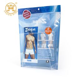 Custom Logo Clear Frosted Zipper Plastic Bag Clothing Tshirt Poly Zip Lock Bag with Logo