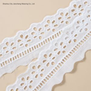 Underwear Trim Fabric Mesh Stretch Lace Embroidery Trimmings with Elastic