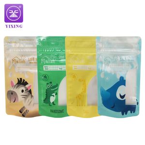 Custom Breastfeeding Double Zipper Seal Breast Milk Storage Bags LDPE Plastic Sterilized Breastmilk Bag for Storing and Freezing