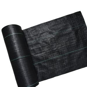 PP Woven Plastic Landscape Fabric Agricultural Black Grass Growing Weed Barrier Roll Control Fabric Weed Mat Weed Barrier Fabric