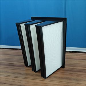 High Efficiency W Type H10 H13 Plastic Frame Compact Filter HEPA Filters