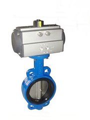 Pneumatic Wafer Type Rubber Lined Butterfly Valve