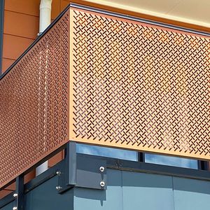 Amber Copper Perforated Sheets Metal Panels Copper Plate Punching Mesh for Building Facade