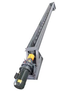Industrial Screw Conveyor for Powder and Granule Material Handling, Carbon Steel Construction, Customizable Length and Diameter