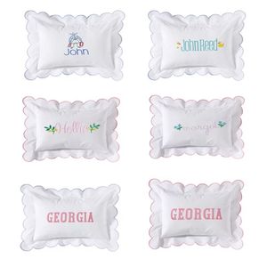 Custom Scalloped Pillowcase in Premium Pure Cotton Fabric