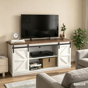 OEM High Quality Farmhouse Bedroom TV Storage Cabinet Solid Wood TV Stand