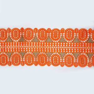 African Embroidery Rhinestone Lace Trim for Wedding Dress