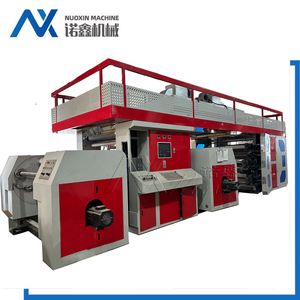 Center Drum 6 Color Plastic Film Flexographic Printing Machinery