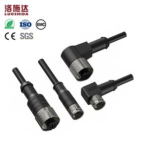 Luoshida Sensor Connection Cable M12 Female 4 Holes Connetor Cable