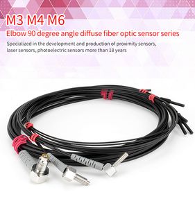 M3 M4 M6 Laser Photoelectric Through-Beam Diffuse 3-Wire Optical Fiber Optic Sensor NPN/PNP 10-30V DC