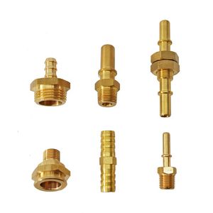 High Quality Automotive Parts Male End with Screw Connector Customize Brass Fitting Metal Fuel Line Coupling