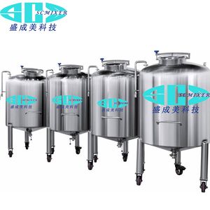 100L 200L 500L 1000L 1500L 2000L Stainless Steel Movable Chemical Storage Tank Equipment with Wheels