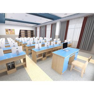 Durable Thickened Panel Integrated CPU Student Computer Desk Computer Classroom Supporting Furniture